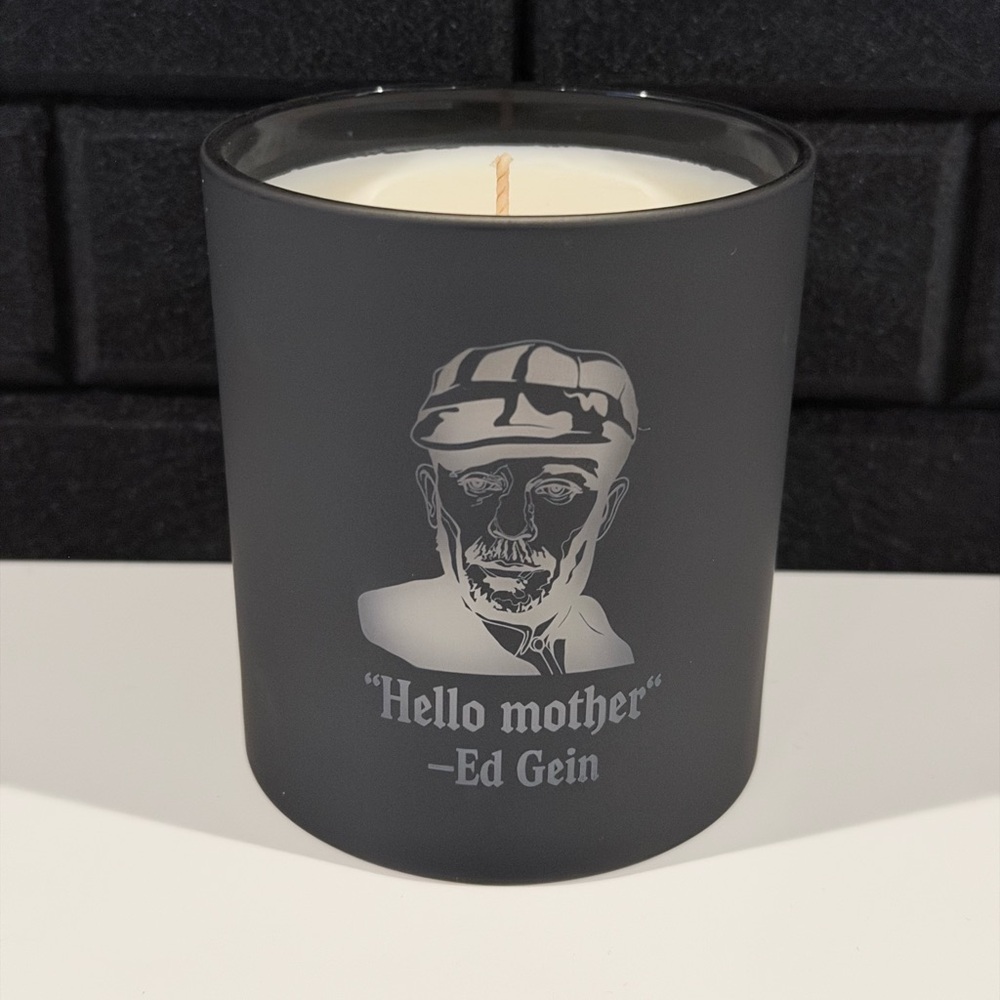 BRAND NEW- Custom made Ed Gein Design candle